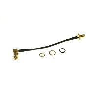 RF cable adaptor SMA(m) RA to SMA(f) Panel, RG174, 20cm
