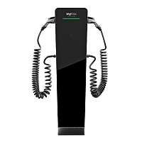 MyBox POST 2x22kW - stainless steel, 2 spiral cables Type 2, 4m