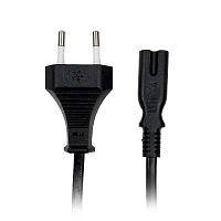 NEDIS power cable for adapters/ Euro plug - IEC-320-C7 connector/ straight-straight/ two-wire/ black/ 2m