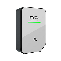 MyBox PLUS 22kW - bílé sklo, RFiD, RCD, spiral cable Type 2, 4m
