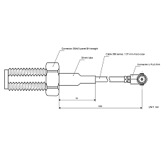 RF cable adaptor U.FL(f) to SMA(f) H8, LP-088, 10 cm