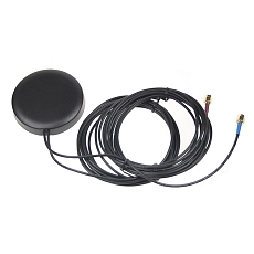Antenna GSM/GPS Magnet Mount B008, 2x SMA(m), 2x RG174/3m