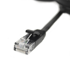 Ethernet cable CAT6, FLAT, RJ45/RJ45, Black, 1.5m
