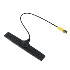 Antenna WiFi Adhesive U25, 2.4/5.8 GHz, 4 dBi, RP-SMA(pin f), RG174/0.2m, Heat Shrink Tube Yellow