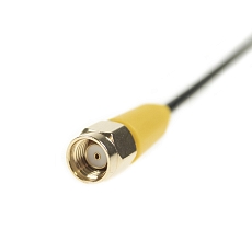 Antenna WiFi Adhesive U25, 2.4/5.8 GHz, 4 dBi, RP-SMA(pin f), RG174/0.2m, Heat Shrink Tube Yellow
