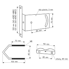 Metal Holder for ThingMagic Antenna RFID 7,5"