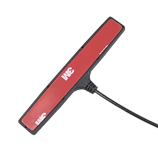 Antenna WiFi Adhesive U25, 2.4/5 GHz, 2.5 dBi, RP-SMA (pin f) RA, RG174DS/0.2m, black tubing sleeve