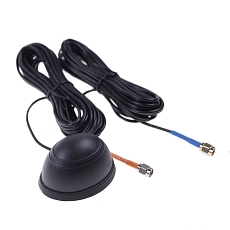 Antenna GSM/GPS Screw Mount CAP, SMA-RP/SMA, RG174/5m