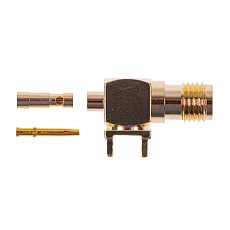 Connector SMA(f) R/A BH cable straight, THD