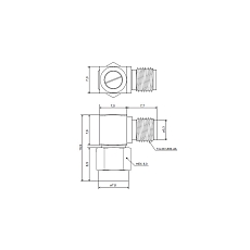 Antenna Connector Adapter SMA(f)/SMA(m) 90°