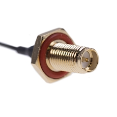 RF cable adaptor U.FL(f) to SMA-RP(pin m) Panel, LP-088, 10 cm, 100 PACK, ESD Packing