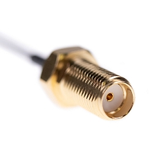 RF cable adaptor IPEX MHF4L(f) to SMA(f) Panel H8, 1.13mm Coaxial Cable, 10cm