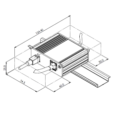 Teltonika TRB140 Gateway, drawing Teltonika TRB140 Gateway, drawing