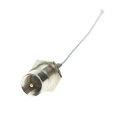 RF cable adaptor U.FL(f) to FME(m) blkh., LP-040, 10 cm