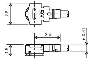 RF cable adaptor U.FL(f) to SMA(f), LP-040, 10 cm, Heat shrink tubing