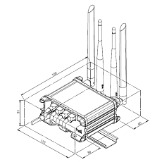 Teltonika LTE Router RUT901, drawing Teltonika LTE Router RUT901, drawing