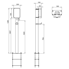 Stand for the charging station MyBox  HOME, drawin