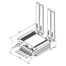 5G router Teltonika RUTM54, drawing