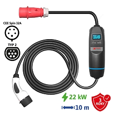 Przenośna ładowarka samochodowa SECTRON 22kW, 10 m