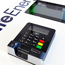 OlifeEnergy kiosk with payment terminal and displa