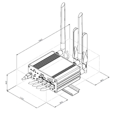 Teltonika RUTX11 Router for Rail Vehicles, Dimensi