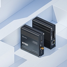 Teltonika NTP001 Time Server in black, shown from  Teltonika NTP001 Time Server in black, shown from