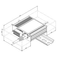 Drawing of Teltonika NTP001 Time Server with dimen Drawing of Teltonika NTP001 Time Server with dimen