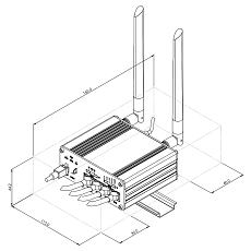 Router LTE Teltonika RUTM09, rysunek, ethernet
