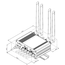 Teltonika LTE Router RUTX12 dimension