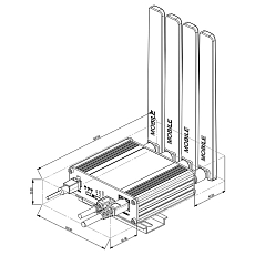 Teltonika TRB501 Gateway, drawing Teltonika TRB501 Gateway, drawing