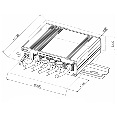 Teltonika TSW101 PoE Switch, drawing