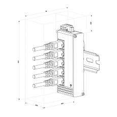 Teltonika TSF000 Ethernet Switch, drawing