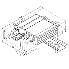 Industrial LTE Router Teltonika RUT200, drawing
