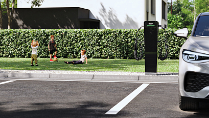 MyBox POST 2x22kW charging station