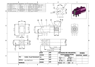 Connector FAKRA(m) D right angle, THD