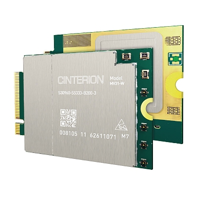 Cinterion MV31-W modem card with GNSS support