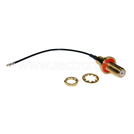 SMA bulkhead JACK to U.FL JACK switch, IP67, 20 cm Hirose 088, U.FL