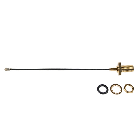 RF cable adaptor U.FL(f) to SMA-RP(pin m) Panel, LP-088, 10 cm