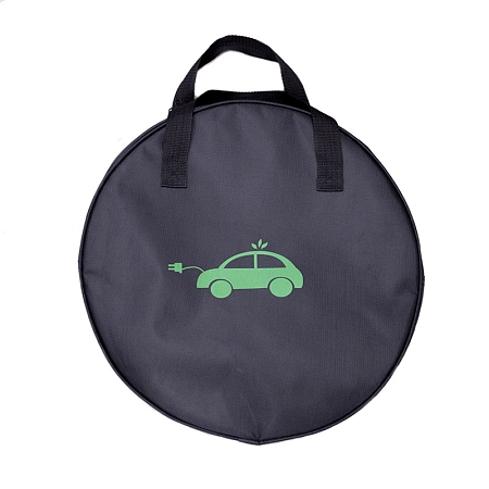 Bag for AC portable charger or cable, green logo