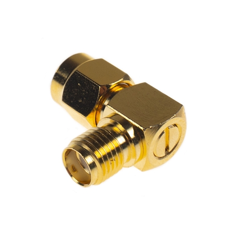 Antenna Connector Adapter RP-SMA(m) to SMA(f) Right Angle