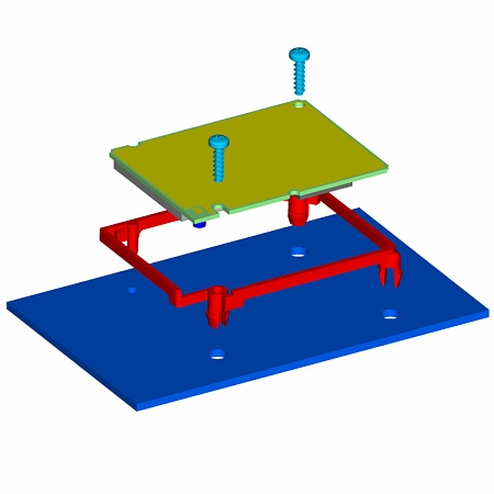 Mounting clip for 75,6x