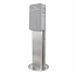 MyBox PROFI – Stand for wallbox 2×22 kW – 1.4 m – brushed stainless steel